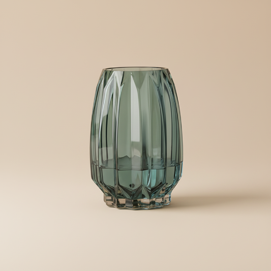 Vase en verre nordique vert taille M