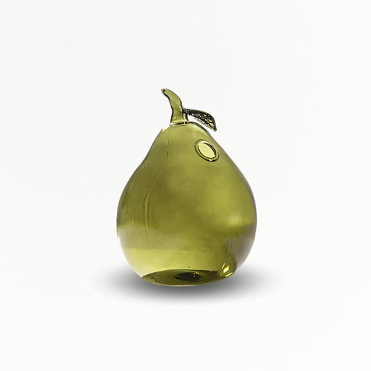 Vase en verre poire vert