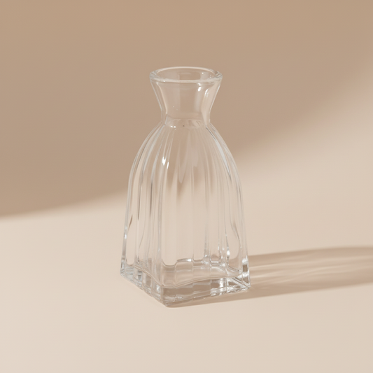 Vase en verre transparent arche