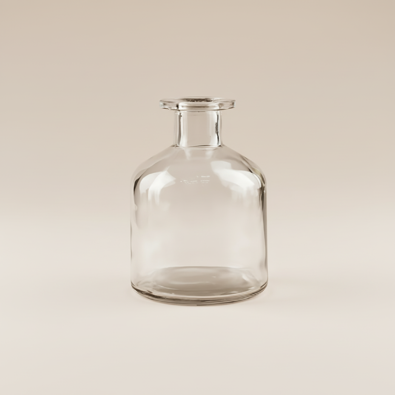Vase en verre transparent bouteille S