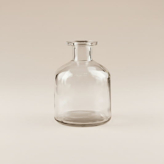 Vase en verre transparent bouteille S