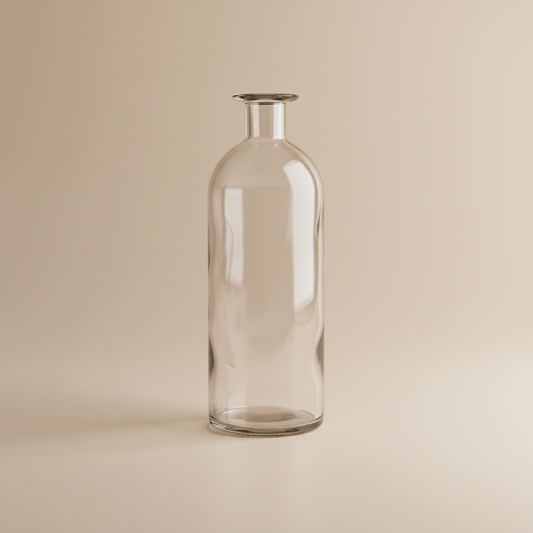 Vase en verre transparent bouteille taille L