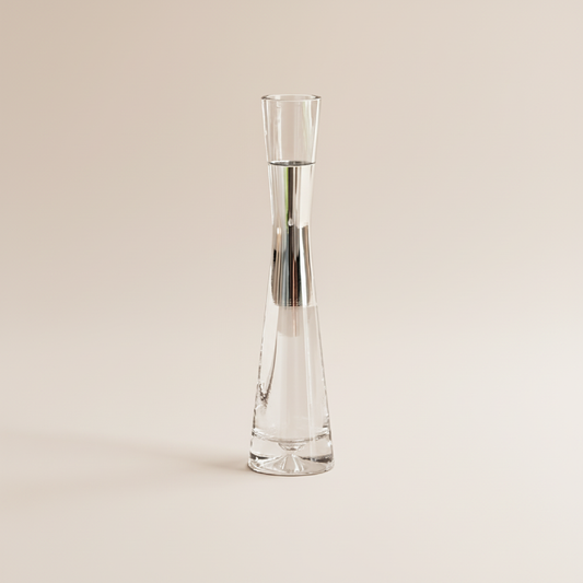 Vase en verre transparent flute 2