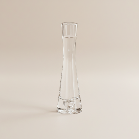 Vase en verre transparent flute 3