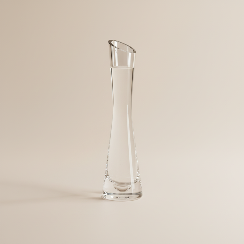 Vase en verre transparent flute 4
