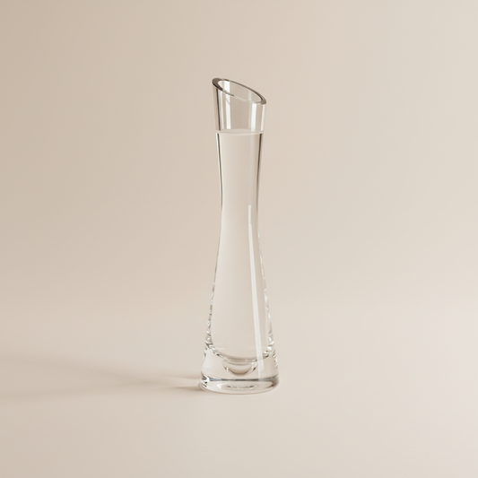 Vase en verre transparent flute 4