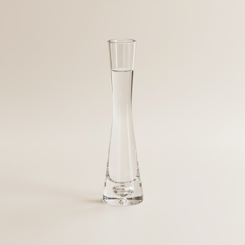 Vase en verre transparent flute 5