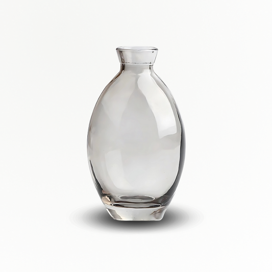 Vase en verre transparent noir type 1