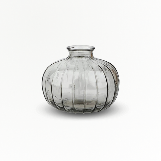 Vase en verre transparent noir type 7