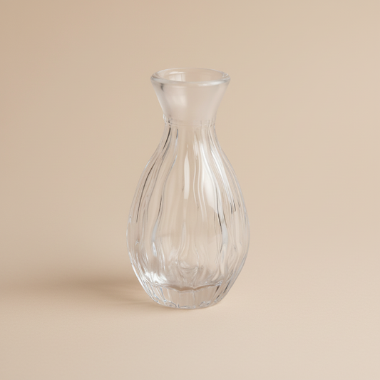 Vase en verre transparent ovale type 1