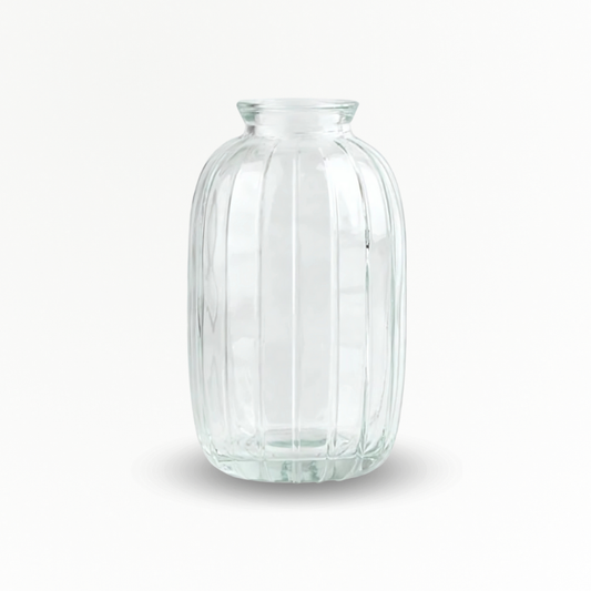 Vase en verre transparent type 5