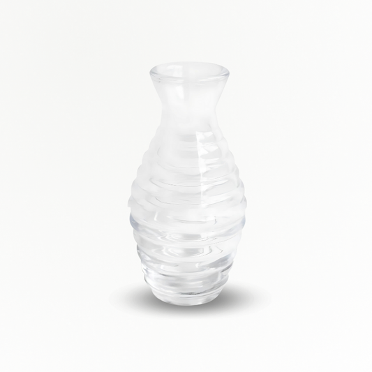 Vase en verre transparent vague