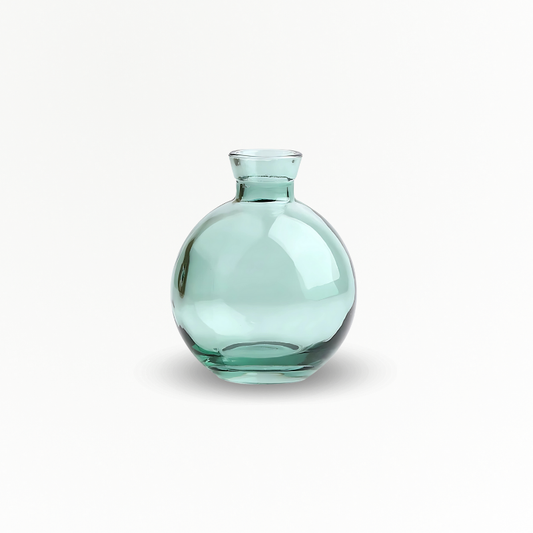 Vase en verre vert
