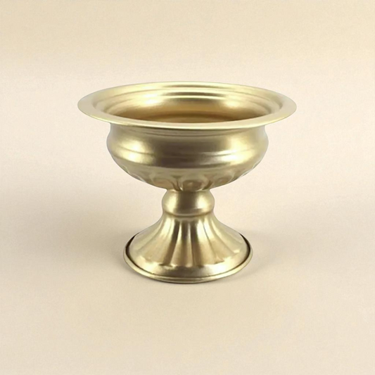 Vase métal centre de table dorée taille L