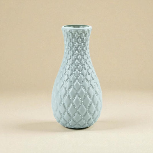 Vase matelassé bleu