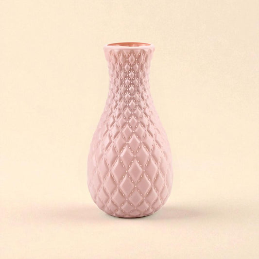Vase matelassé rose