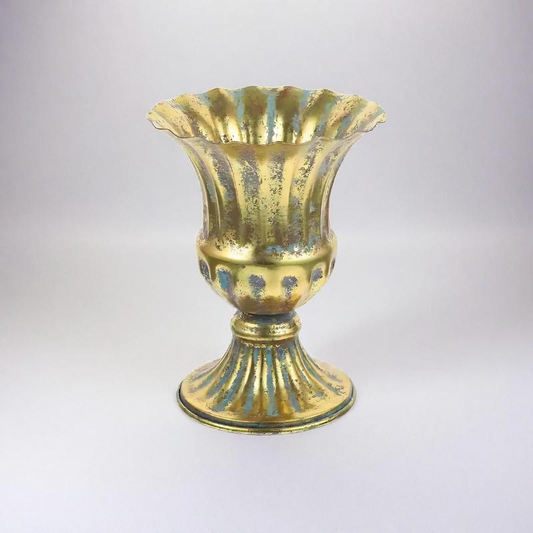 Vase métal vintage dorée
