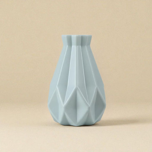 Vase origami conique vert