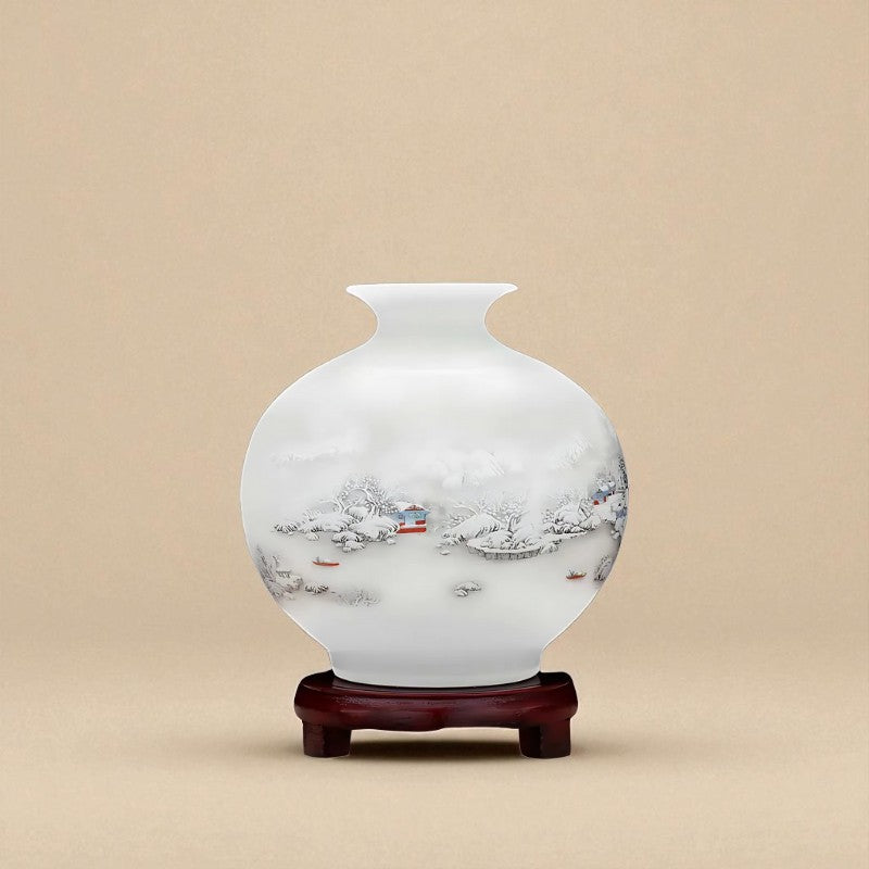 Vase porcelaine Blanc type H