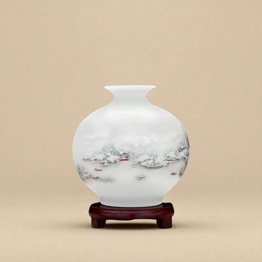 Vase porcelaine Blanc type H