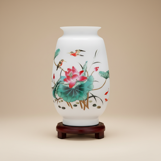 Vase porcelaine Blanc type J