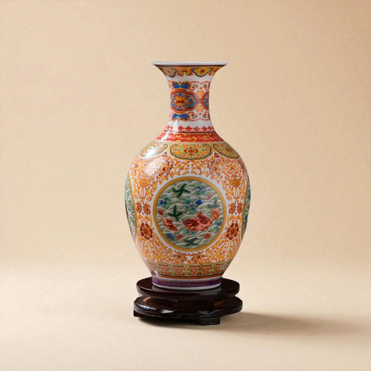 Vase porcelaine Carpe koï type F