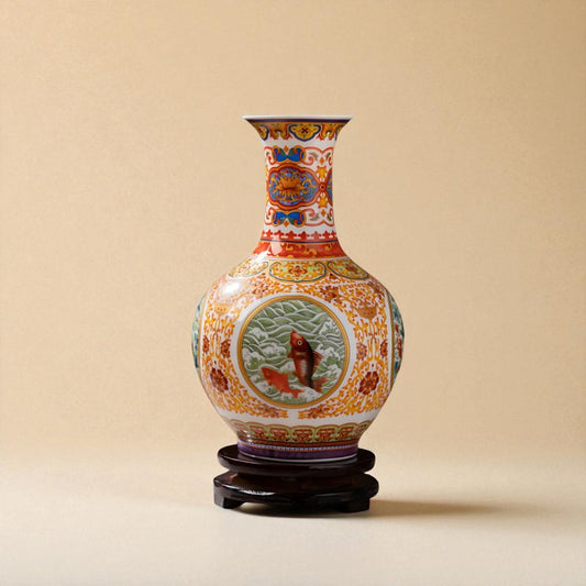 Vase porcelaine Poisson type D