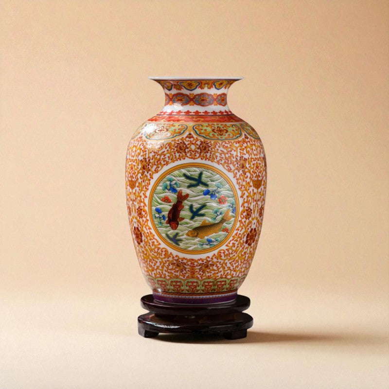 Vase porcelaine Poisson type G