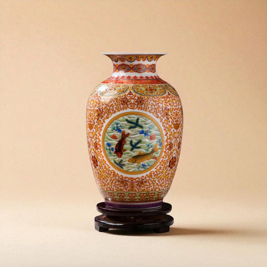Vase porcelaine Poisson type G