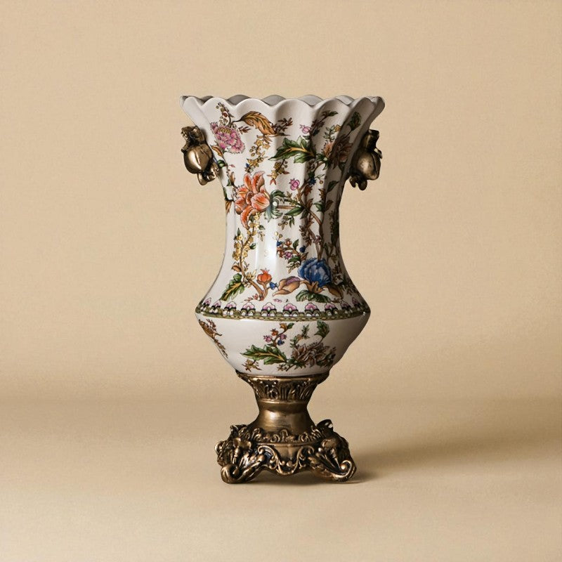 Vase porcelaine tulipe rouge