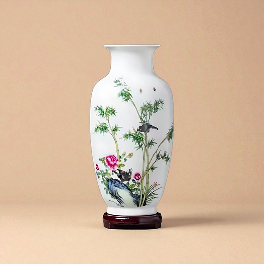 Vase vintage chinois bambou