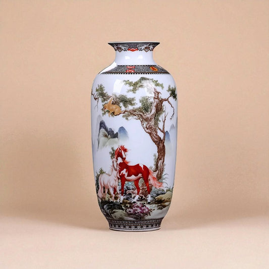 Vase vintage chinois cheval type 3