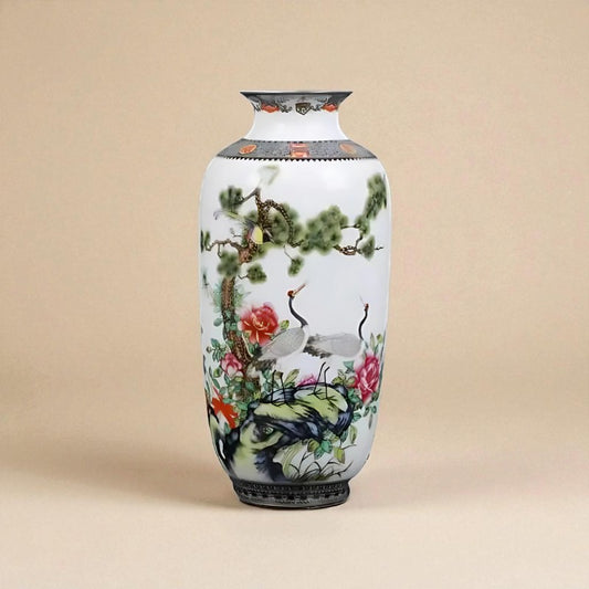 Vase vintage chinois grue type 1