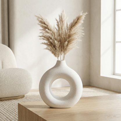 Vases en céramique design circulaire – Style minimaliste moderne