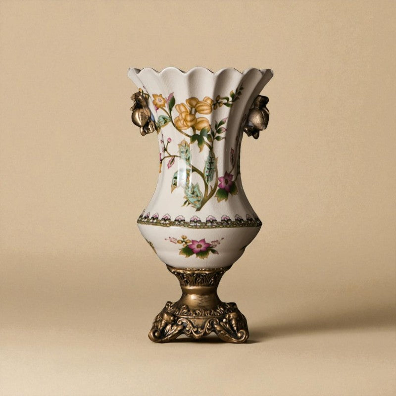 Vase porcelaine tulipe jaune