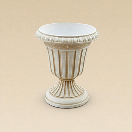 Vase extérieur classique beige